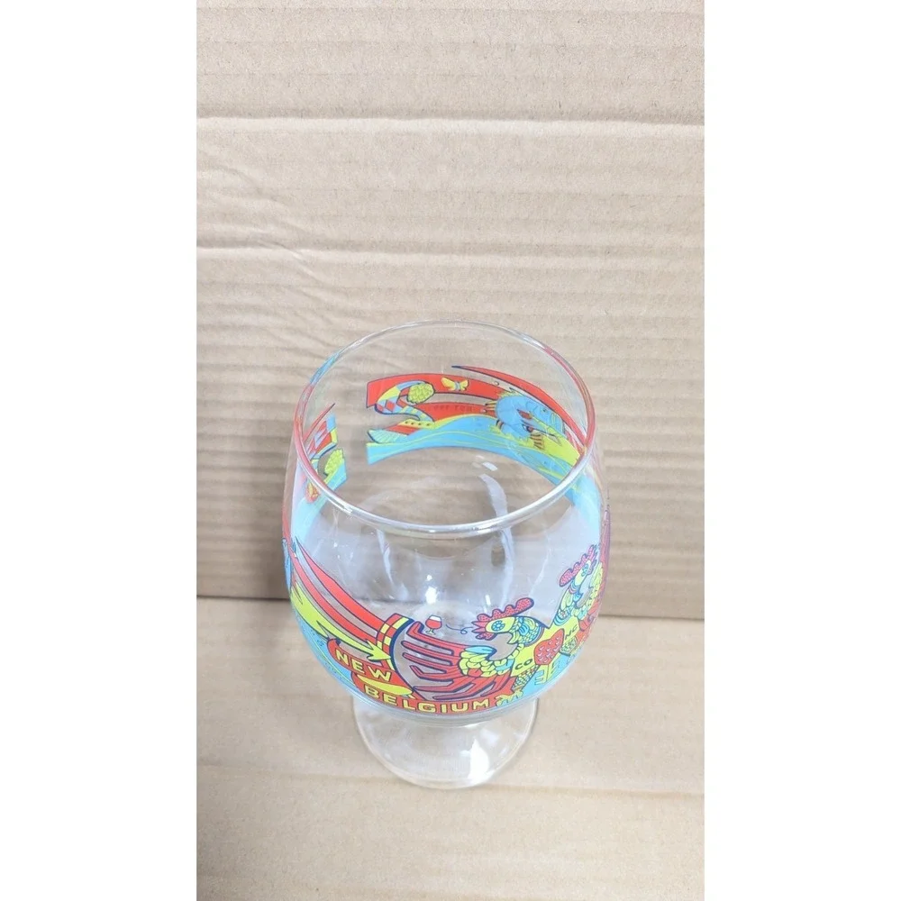 New Belgium Brewing 25th Tulip Shaped Beer Glass 12 set NEW in box